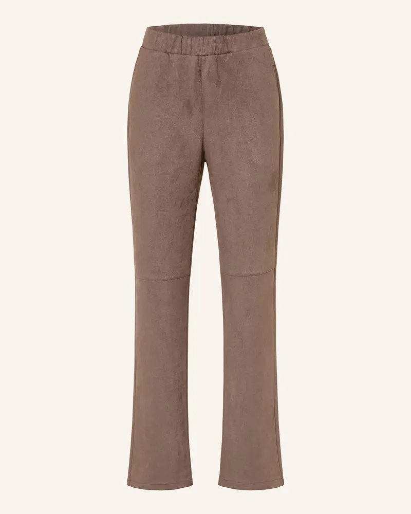 monari Hose In Lederoptik beige Taupe