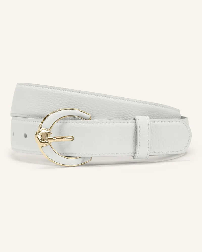 Aigner Ledergürtel weiss Weiss