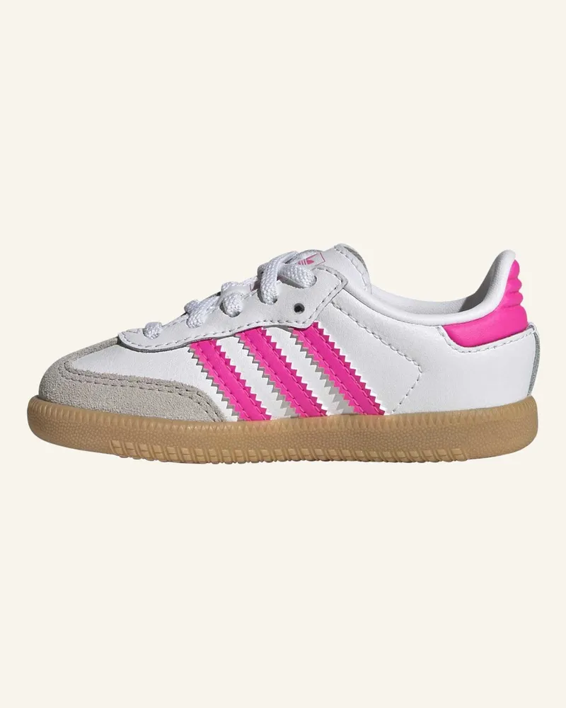 adidas Samba Og Kids Schuh, Komfortverschluss, Elastische Schnürsenkel weiss Weiss
