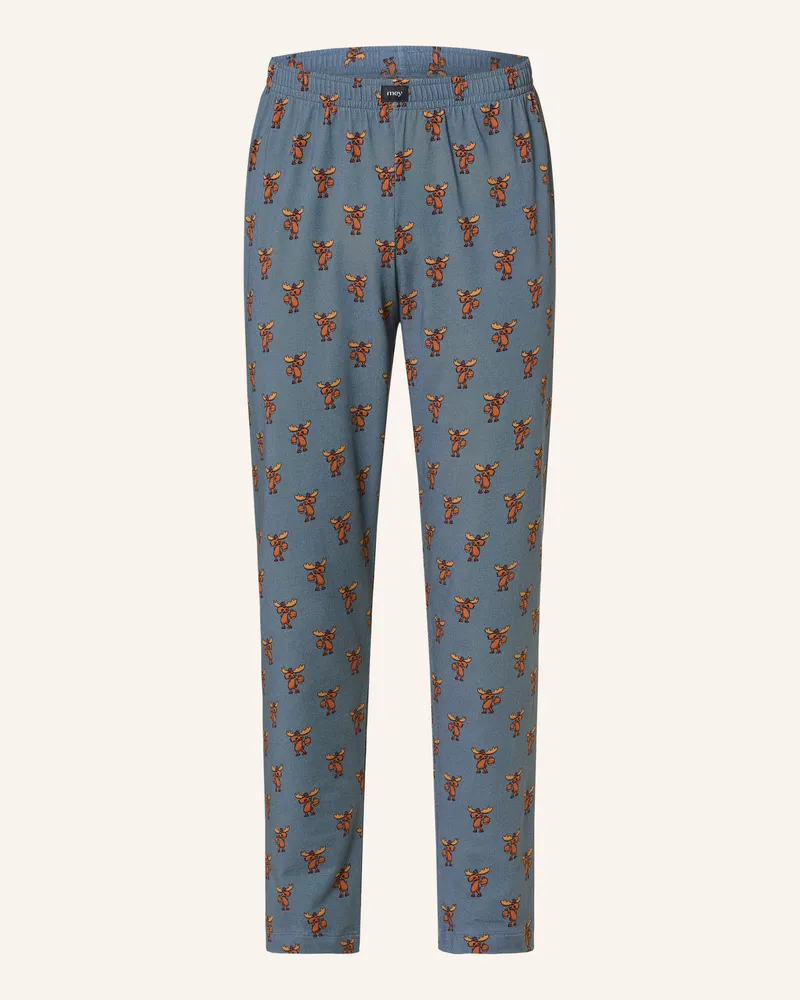Mey Schlafhose Serie Central Lake blau Blau