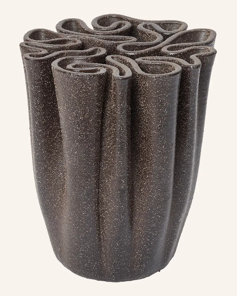 ferm LIVING Vase Dedali braun Dunkelbraun