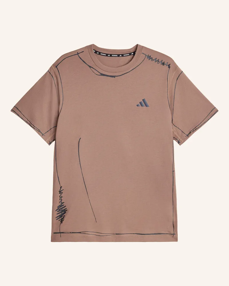 adidas T-Shirt ADI365 SONG FOR THE MUTE RUNNING UNITEFIT Braun