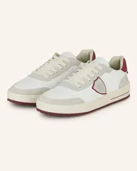 Philippe Model Sneaker NICE - WEISS/ HELLGRAU/ DUNKELROT Weiss