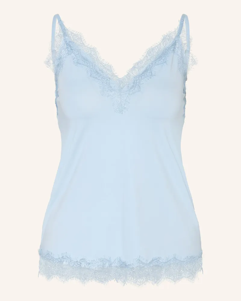 Rosemunde Top Billie Mit Spitze blau Hellblau