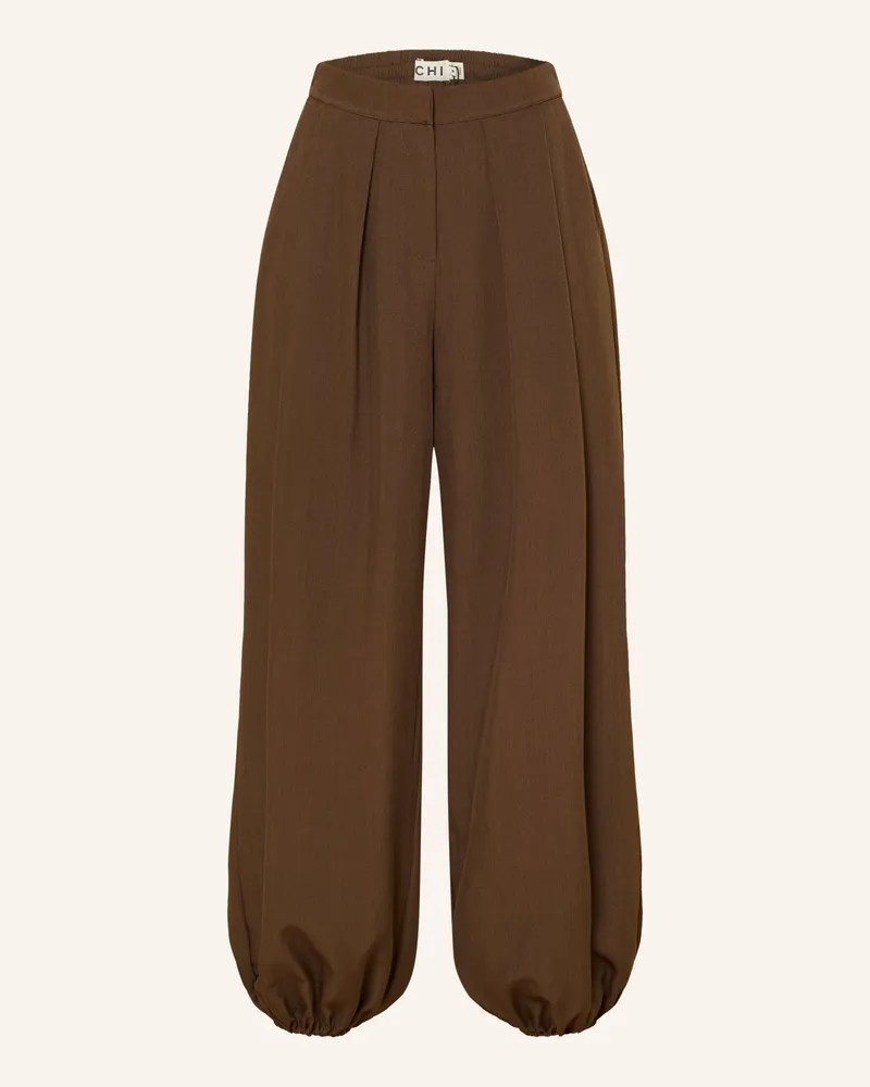 ICHI Hose Ihfava schwarz Dunkelbraun