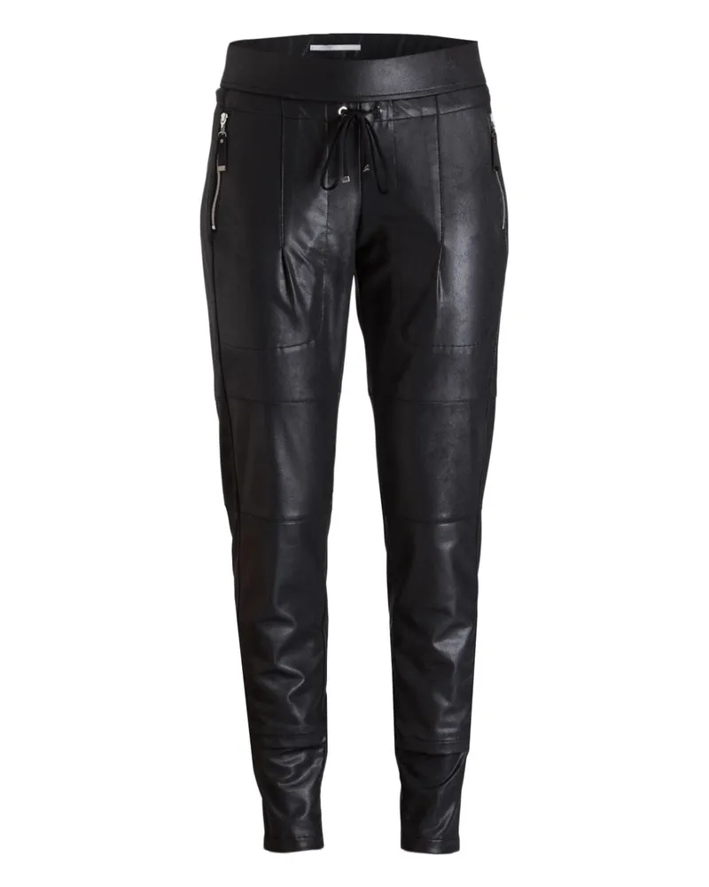 RAFFAELLO ROSSI  Hose CANDY in Lederoptik Schwarz