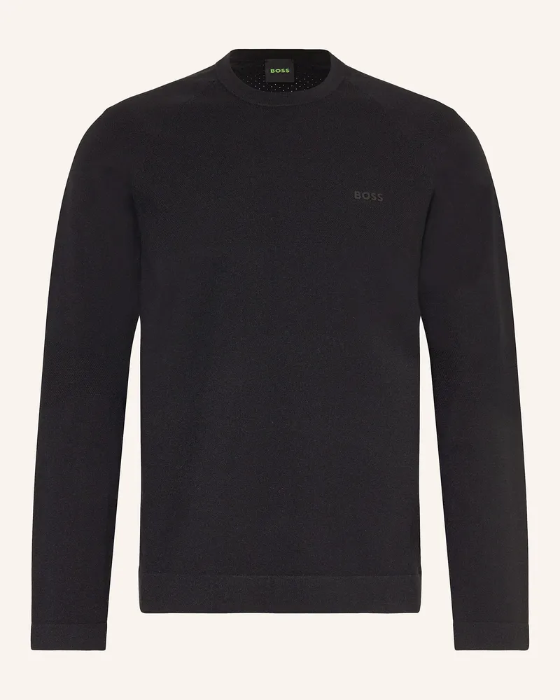 HUGO BOSS Pullover SEAMLESS TECH Schwarz