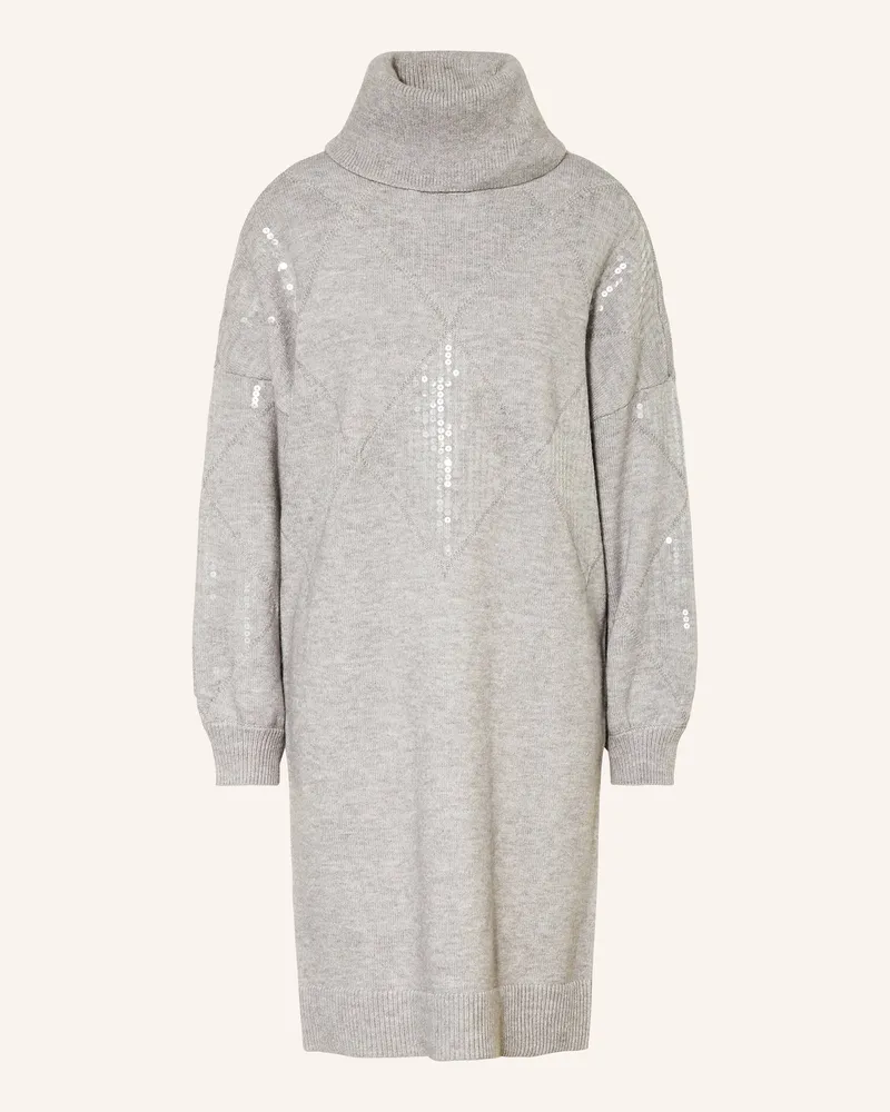 Joseph Ribkoff Strickkleid mit Pailletten Hellgrau