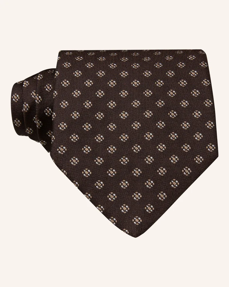 HUGO BOSS Krawatte braun Dunkelbraun
