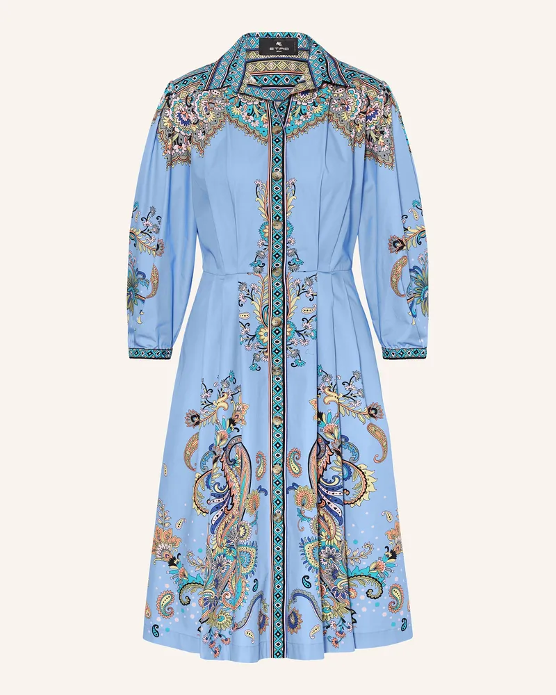 Etro Hemdblusenkleid Blau