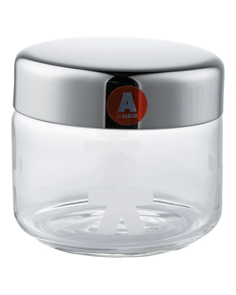 Alessi Aufbewahrungsdose Girotondo silber Weiss