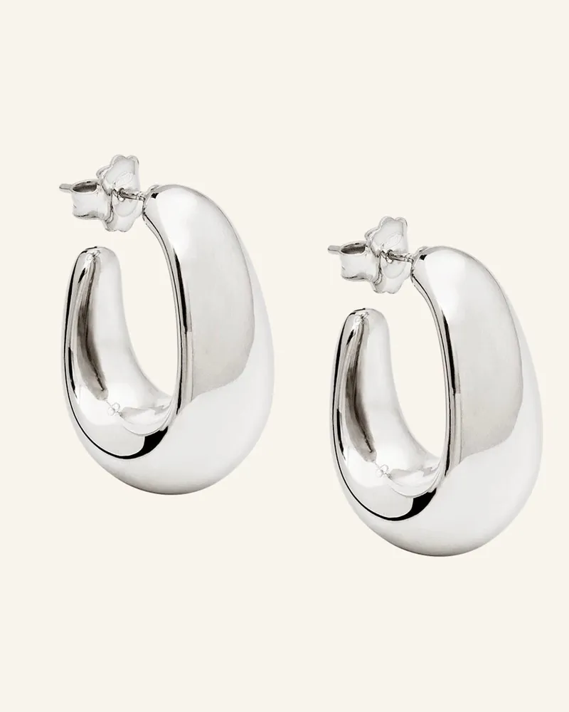 POMPIDOU Ohrhänger MINI ELIA OVAL STUD by GLAMBOU Silber