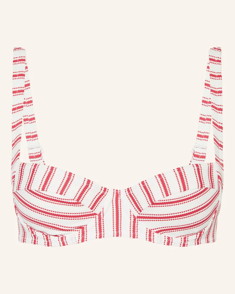 watercult Bügel-Bikini-Top Seaside Splash rot Weiss