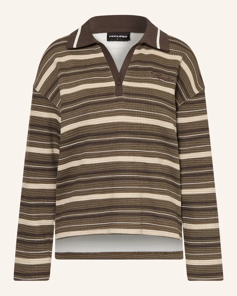 PEGADOR Piqué-Poloshirt Sofia braun Khaki