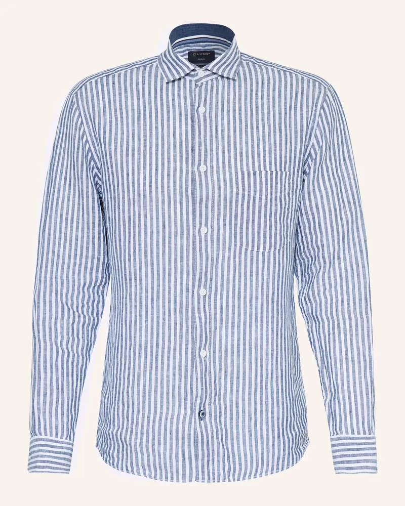 Olymp Leinenhemd Casual regular fit Weiss