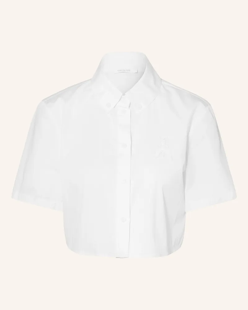 Patrizia Pepe Cropped-Hemdbluse weiss Creme