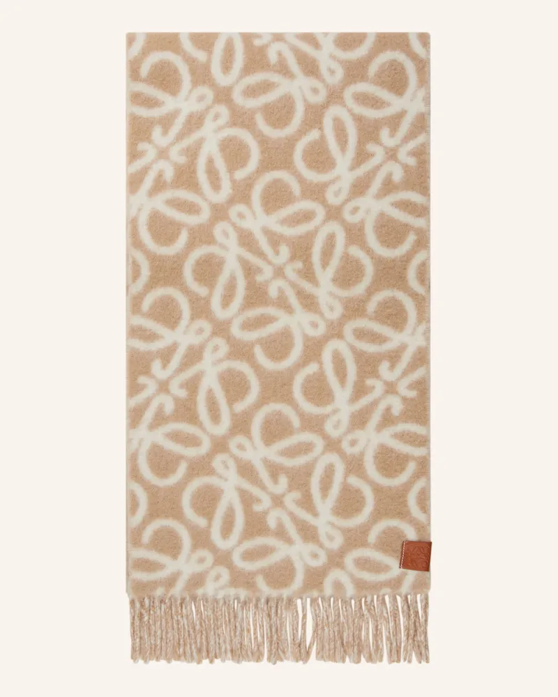 Loewe Schal ANAGRAM mit Alpaka Beige
