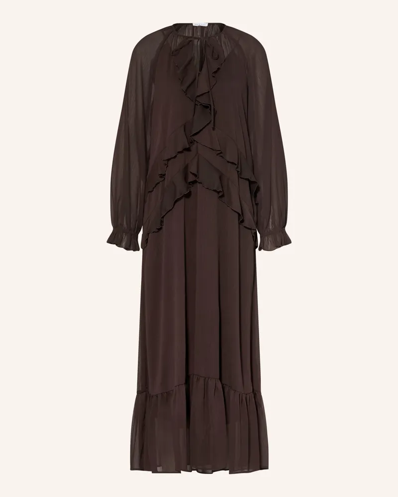 Mrs & HUGS Kleid Mit Volants braun Dunkelbraun