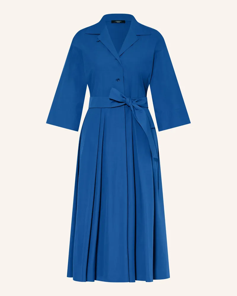 Max Mara Hemdblusenkleid Padana Mit 3/4-Arm blau Blau