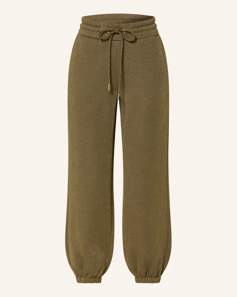 GOLDBERGH Sweatpants GLIMPSE mit Glitzergarn Oliv
