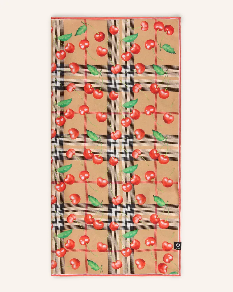Fraas Seidentuch rot Beige