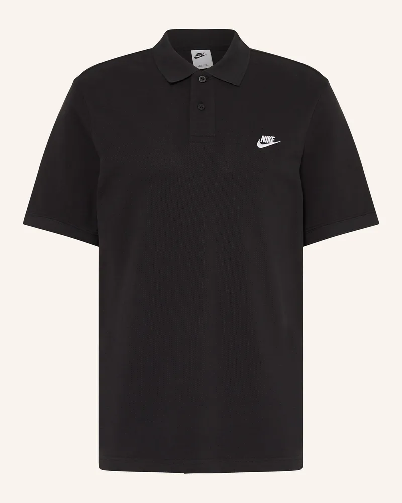 Nike Piqué-Poloshirt Schwarz