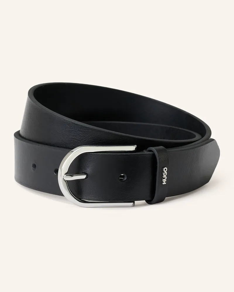 HUGO BOSS Ledergürtel ZOEY Schwarz