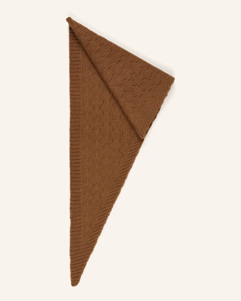MOSS COPENHAGEN Dreieckstuch Mschlowee Pointelle beige Braun
