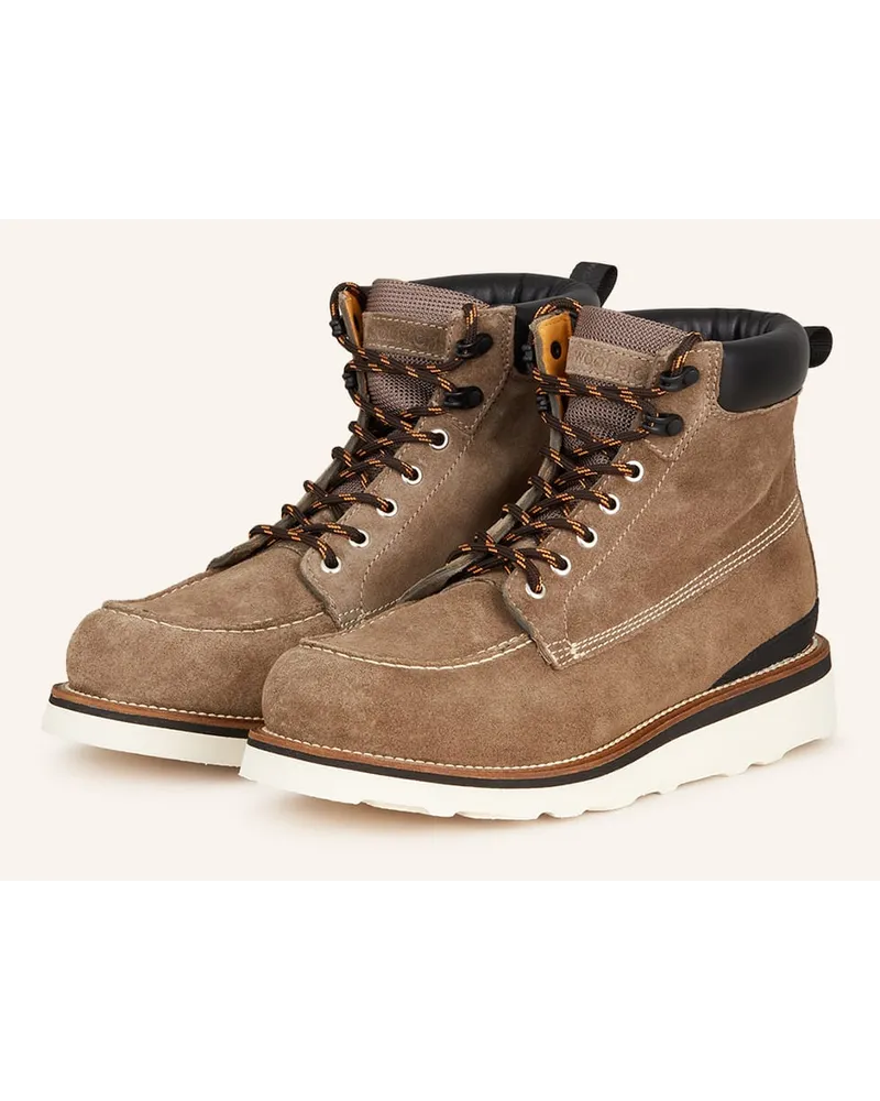 Woolrich Schnürboots - TAUPE/ SCHWARZ Grau