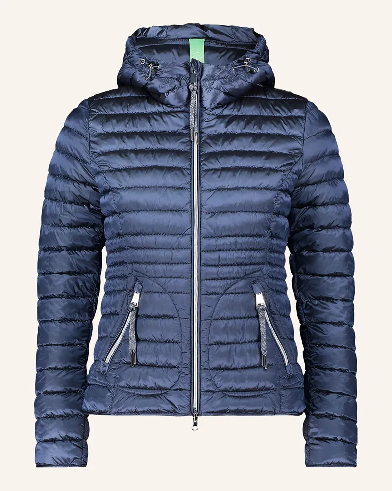 Cartoon Steppjacke Dunkelblau