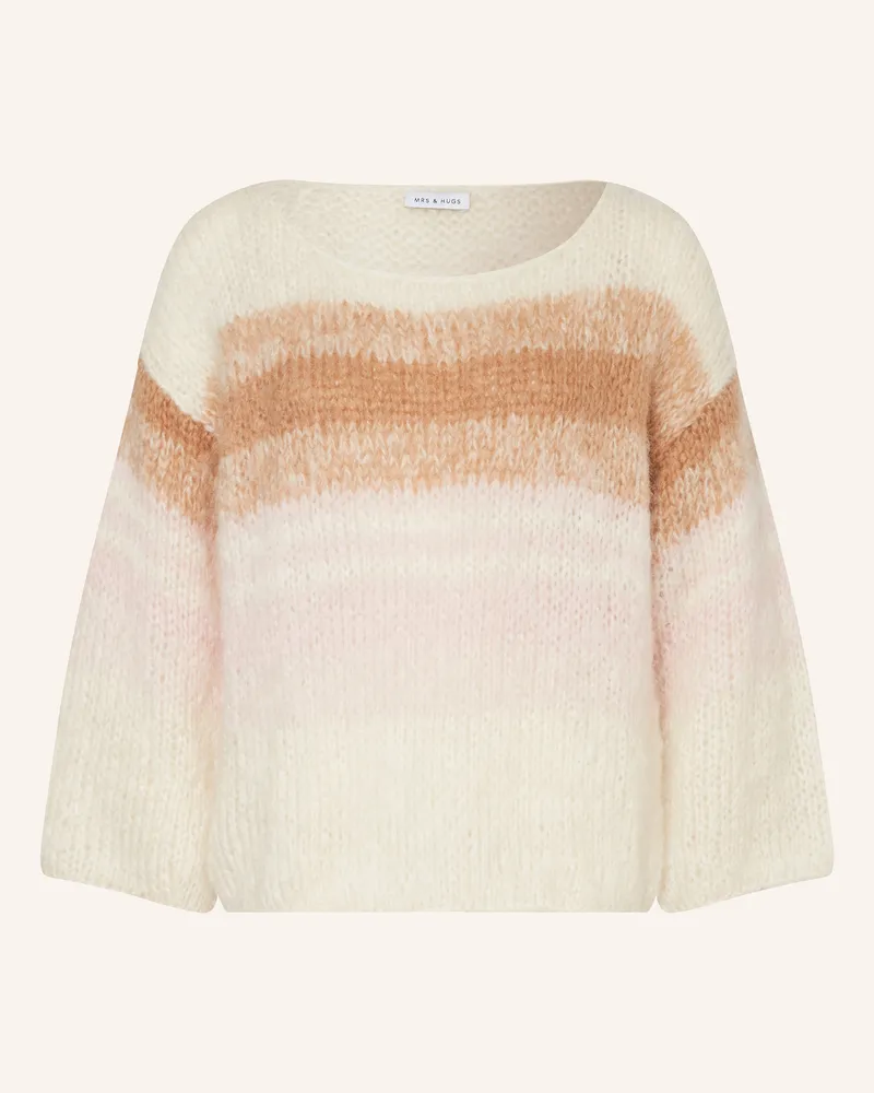 Mrs & HUGS Mohair-Pullover Creme