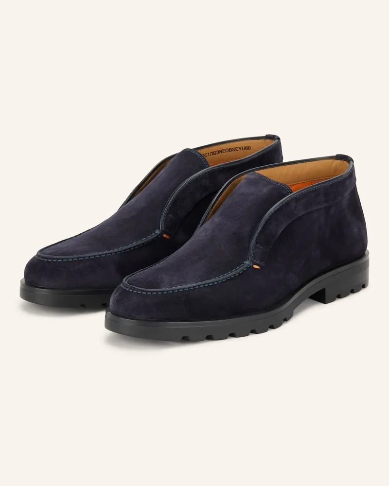 Santoni Boots blau Dunkelblau