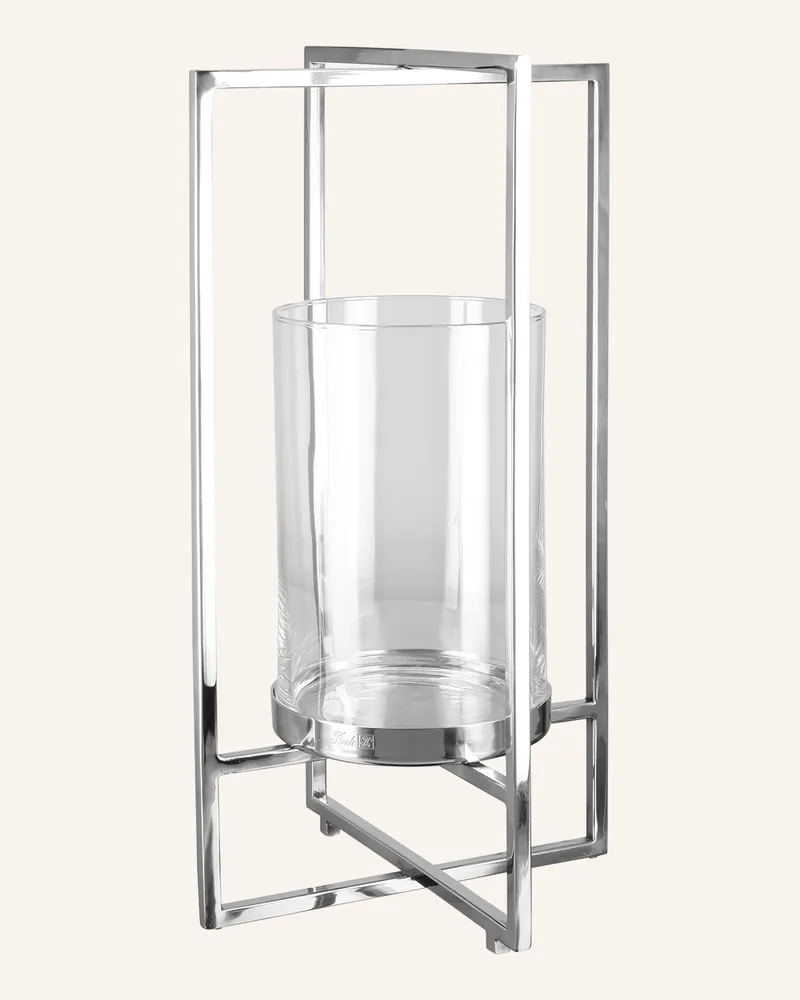 Fink Windlicht mit Glas NORMAN Silber