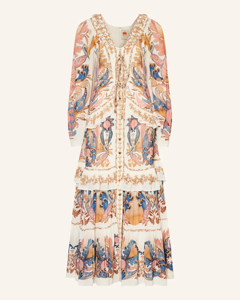 FARM Rio Kleid SEA GARDEN mit Rüschen Creme