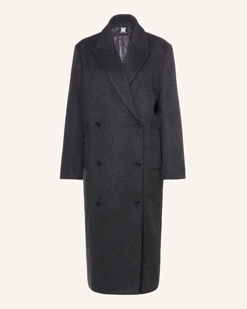 Karo Kauer Oversized-Mantel grau Dunkelgrau