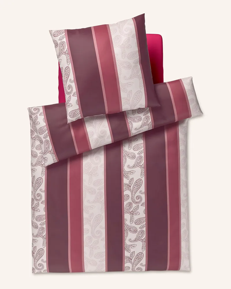JOOP! Bettwäsche Joop! Paisley Stripes rot Rot