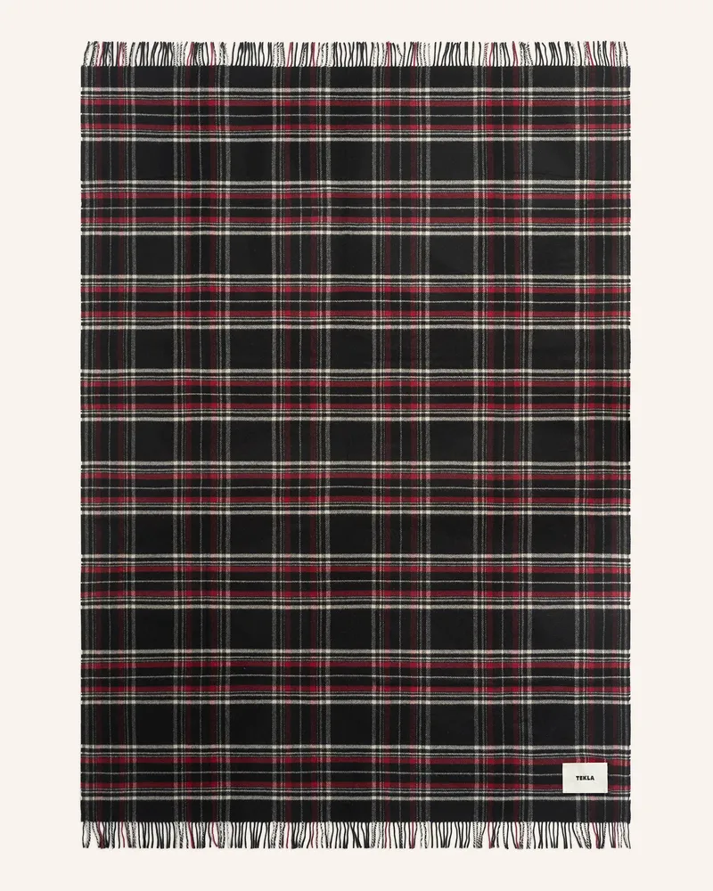 TEKLA Plaid schwarz Schwarz