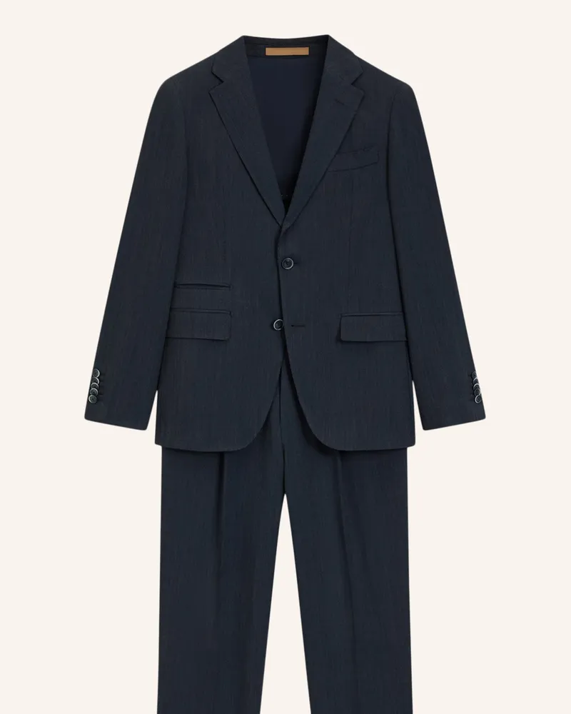 HUGO BOSS Business Anzug L-HESTON2PCSLP-FP253 Slim Fit Dunkelblau