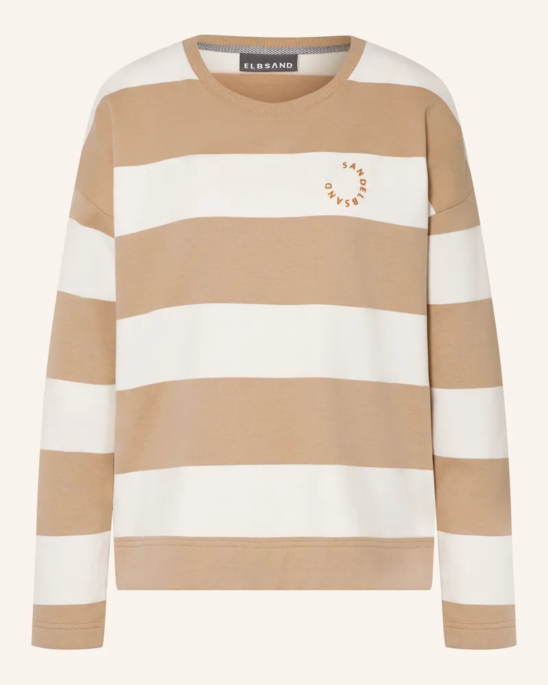 ELBSAND Sweatshirt Hilma braun Weiss