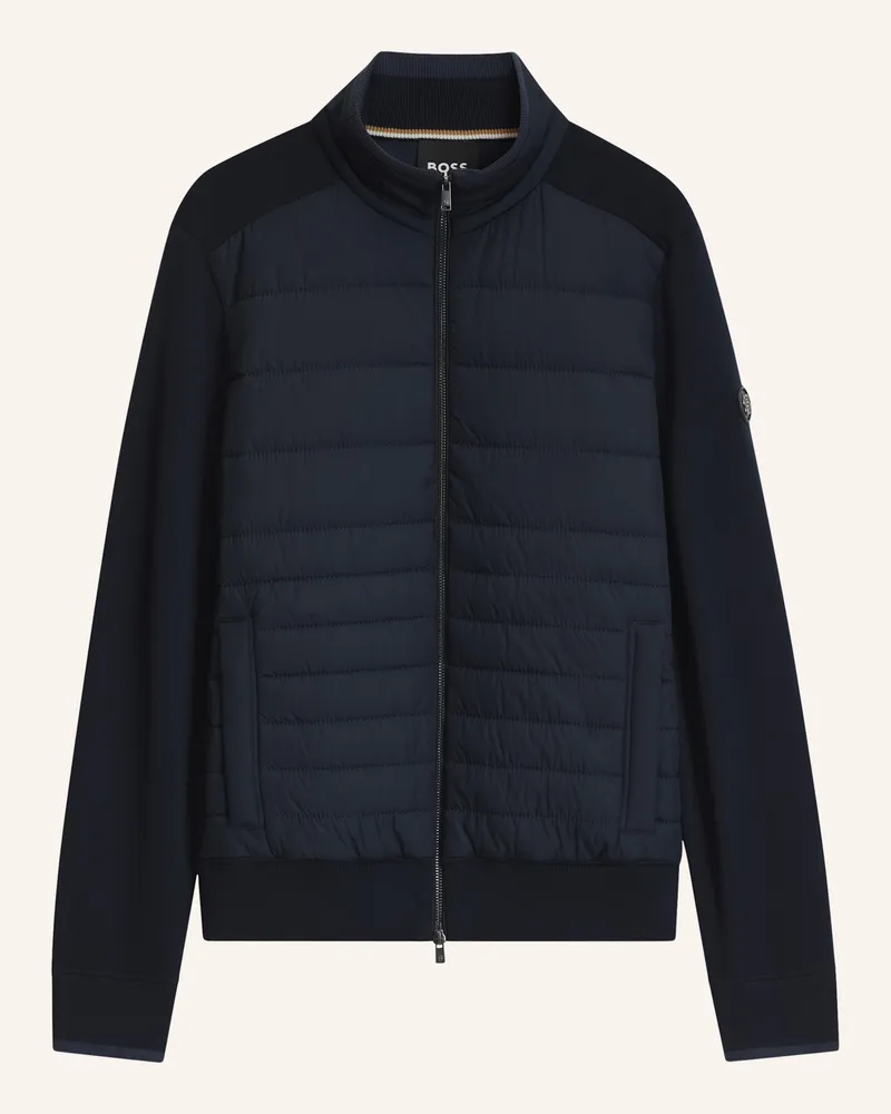 HUGO BOSS Strickjacke H-Facente Regular Fit blau Dunkelblau