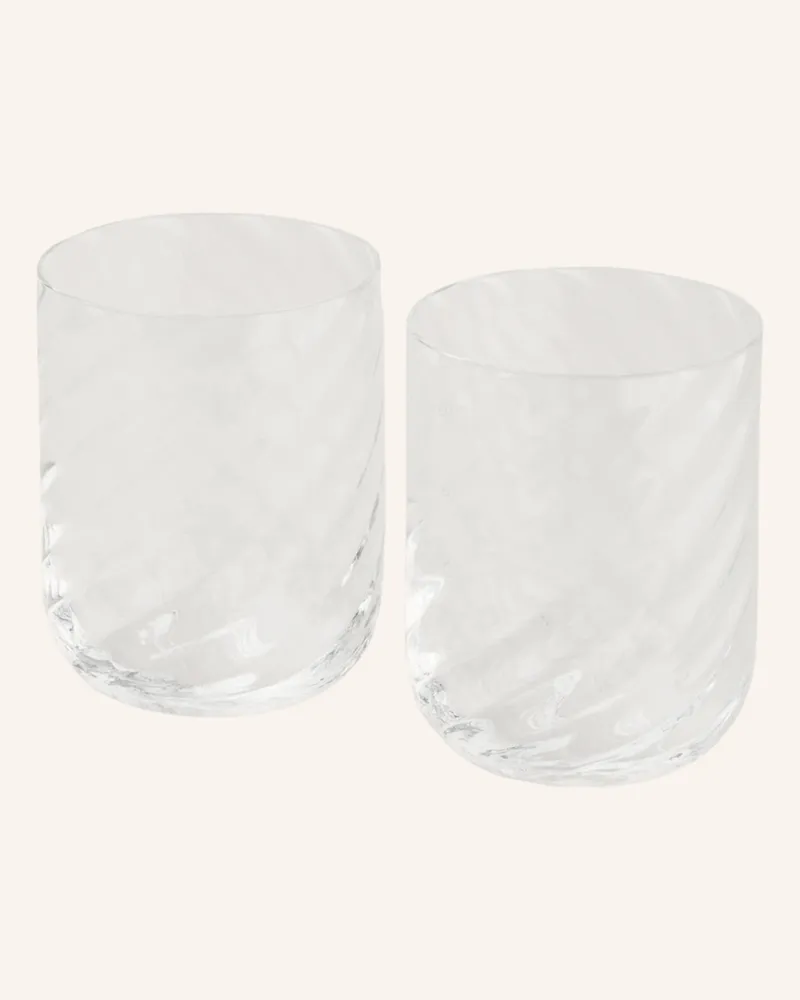 Dolce & Gabbana Casa 2er-Set Trinkgläser Carretto transparent Weiss