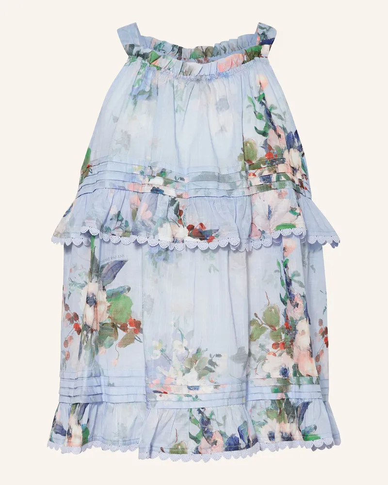 Zimmermann Top Everley Mit Rüschen blau Hellblau