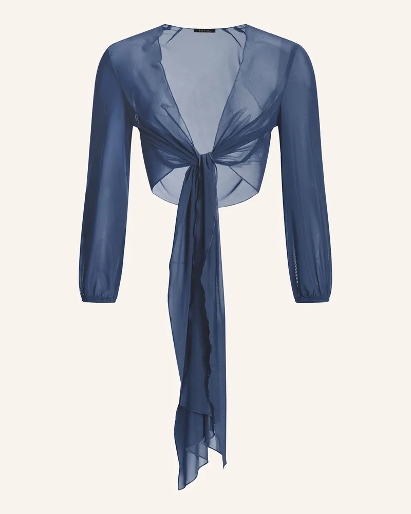 Swing Bolero aus Mesh Dunkelblau