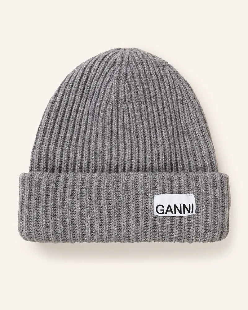 Ganni Mütze grau Grau
