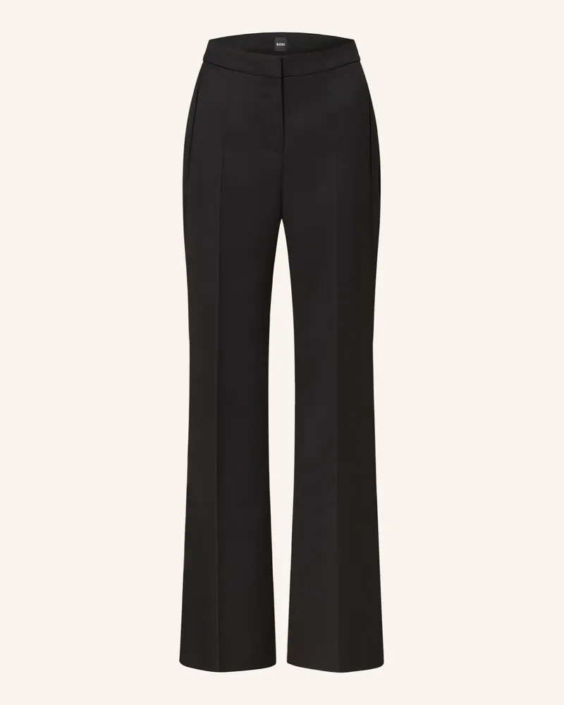 HUGO BOSS Bootcut-Hose TALIA Schwarz