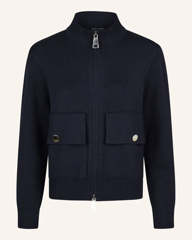 MARC AUREL Strickjacke blau Dunkelblau
