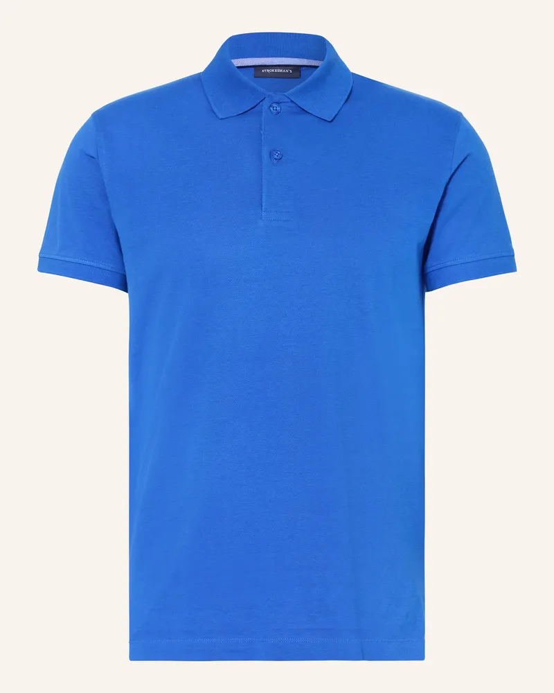 Strokesman's Strokesman Piqué-Poloshirt blau Blau
