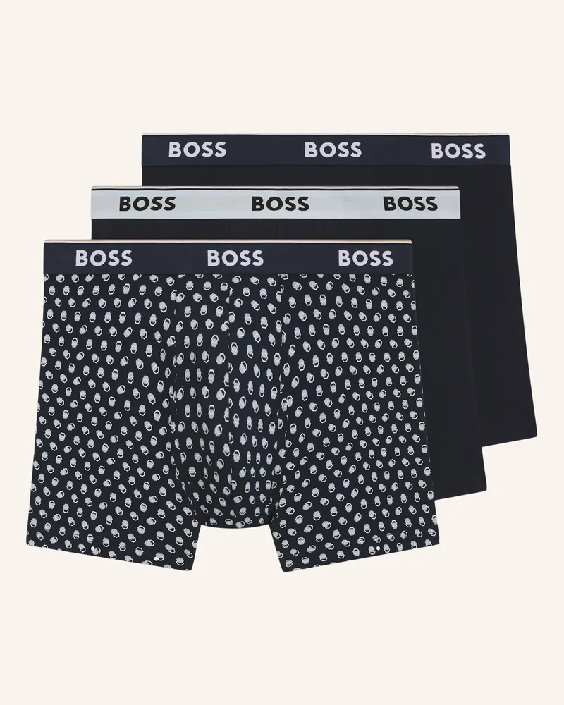 HUGO BOSS Boxershort Boxerbr 3p Power Des blau Blau