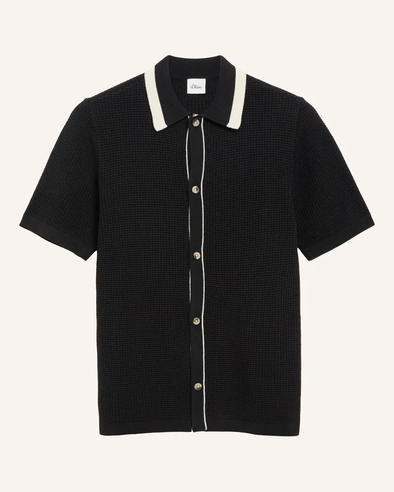 S.Oliver Strickpullover schwarz Schwarz