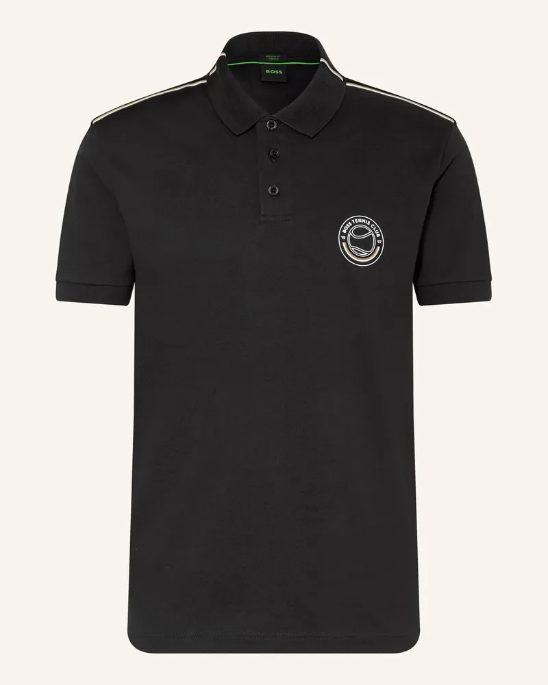 HUGO BOSS Piqué-Poloshirt schwarz Schwarz